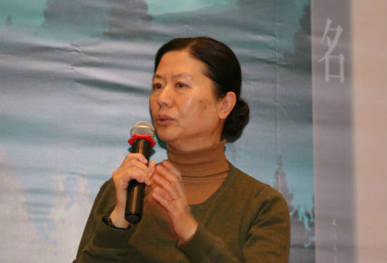 作家王安忆在新书《匿名》发布会上
